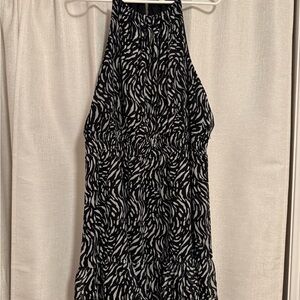 Nine West Black and White Halter Dress
